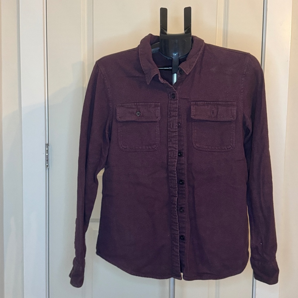 Patagonia Women’s Fjord Flannel Shirt – Plum/Burgundy – Size M